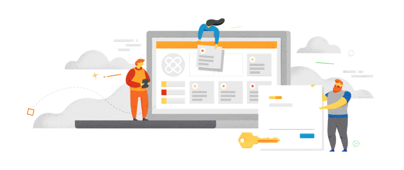 Getekende afbeelding van de developers portal van apigee