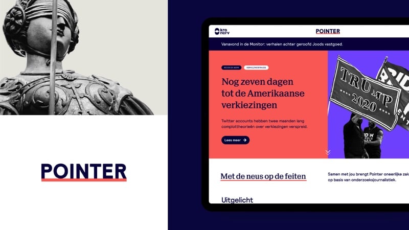 Voorbeeld van de Pointer website